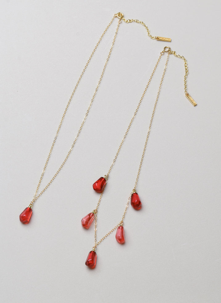 Pomegranate Seed Necklace | Garnet Seed Jewelry | Salty Girl