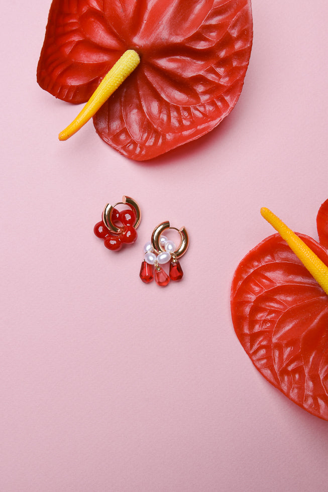 Pomegranate Red Hoops