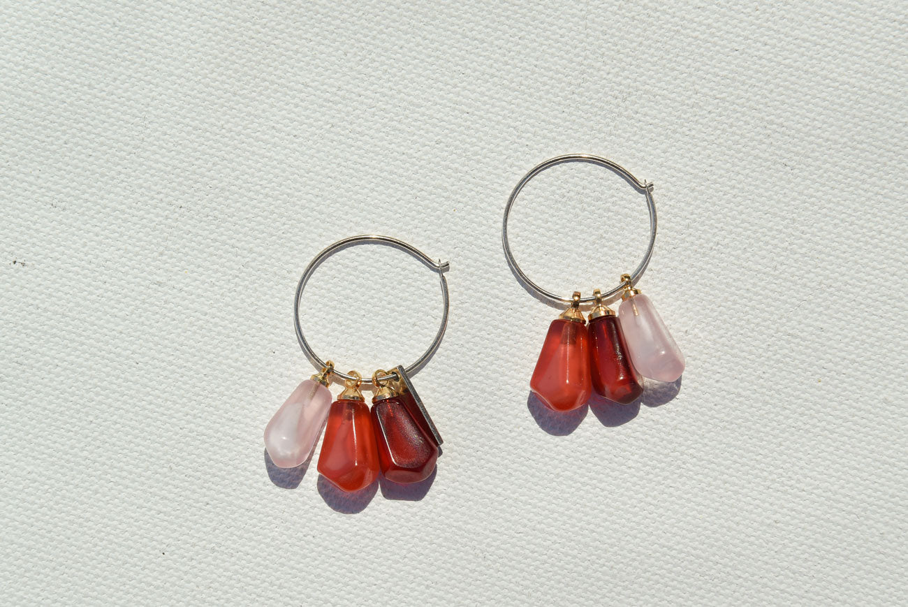 Pomegranate Seeds Hoops Earrings || ARGI DANELI || Armenian