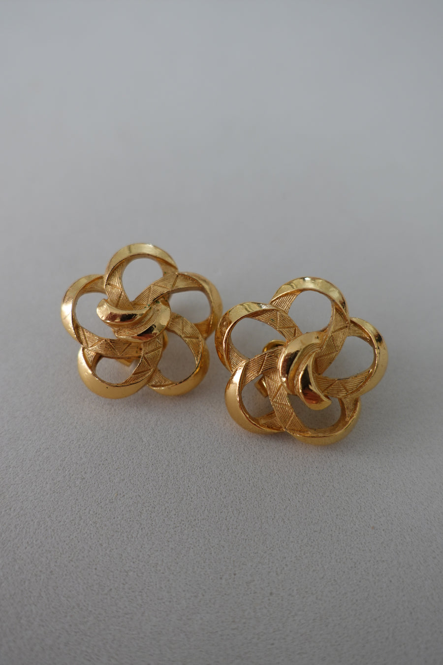 Trifari Flower Clip-on Earrings