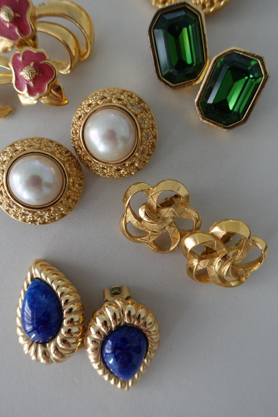 Trifari Flower Clip-on Earrings