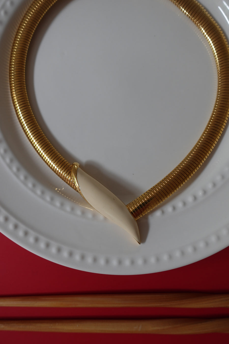 Vintage Monet Snake Chunky Necklace