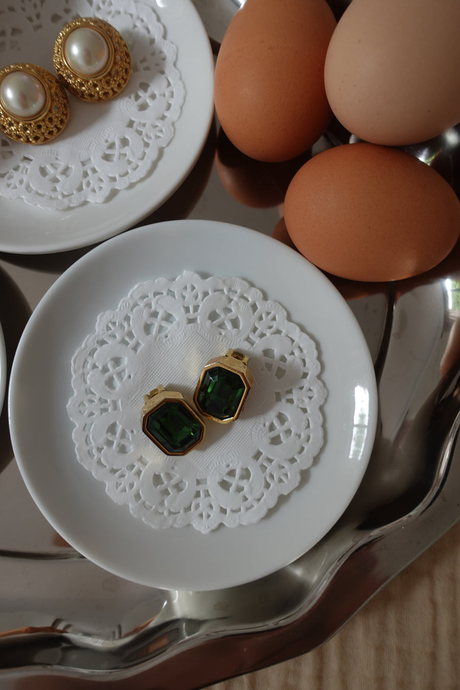 Dior Emerald Clip-on Earrings