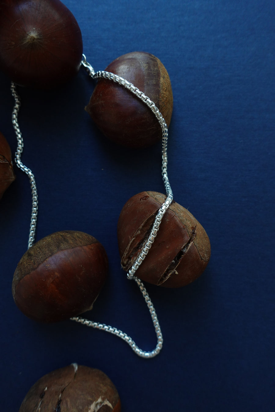 Round Box Silver Chain