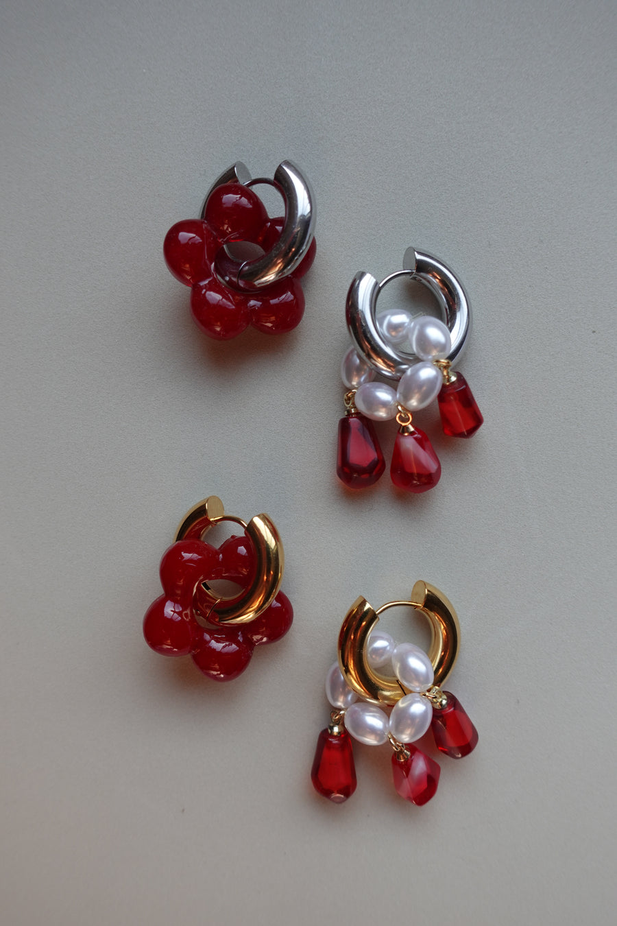 Pomegranate Red Hoops