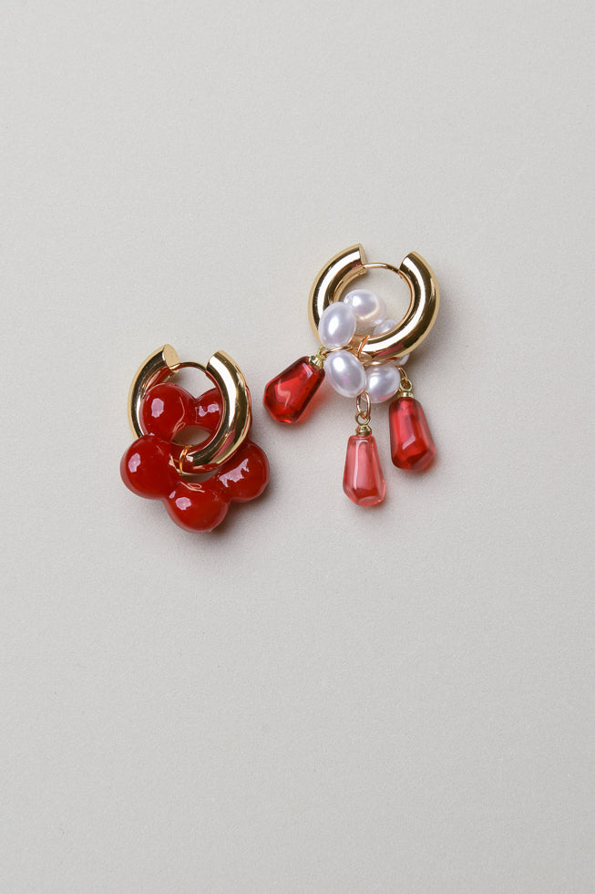 Pomegranate Red Hoops