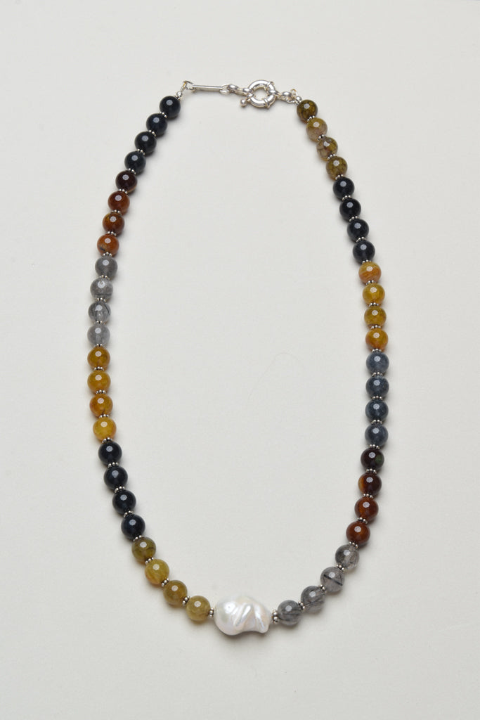 Agate Pearl Necklace