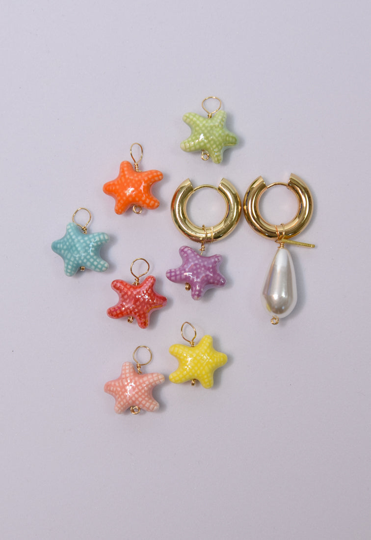 Rainbow Starfish Hoops
