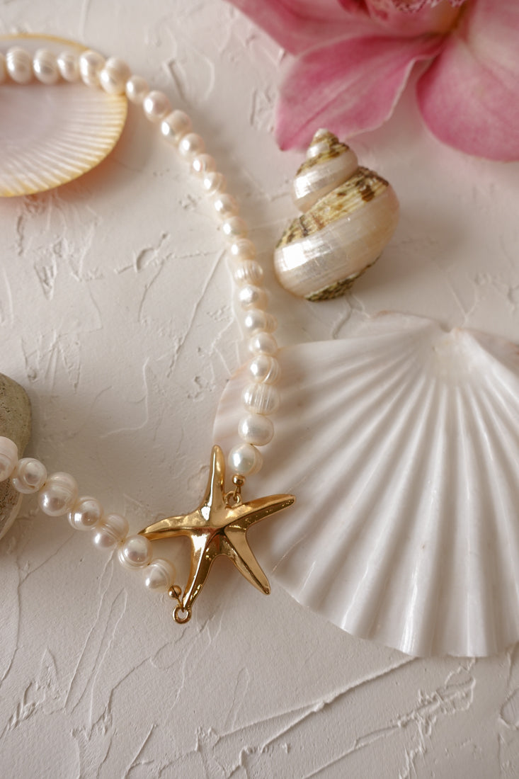 Pearly Starfish Necklace