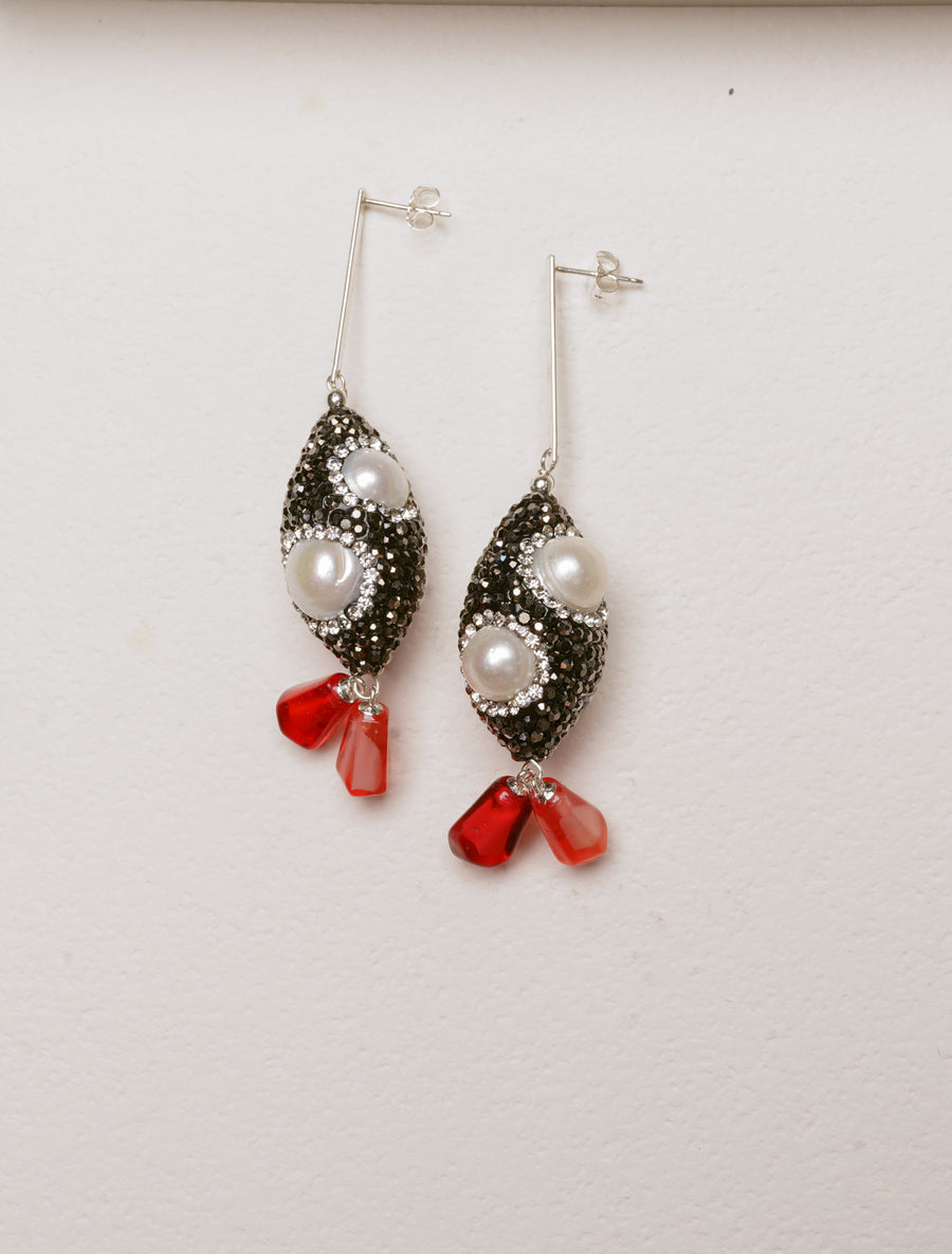Crystallized Pomegranate Earrings