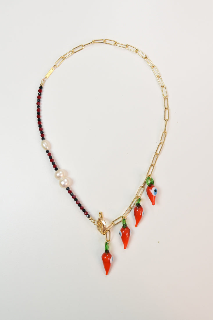 I LIKE IT CHILI Necklace - Red Evil Eye