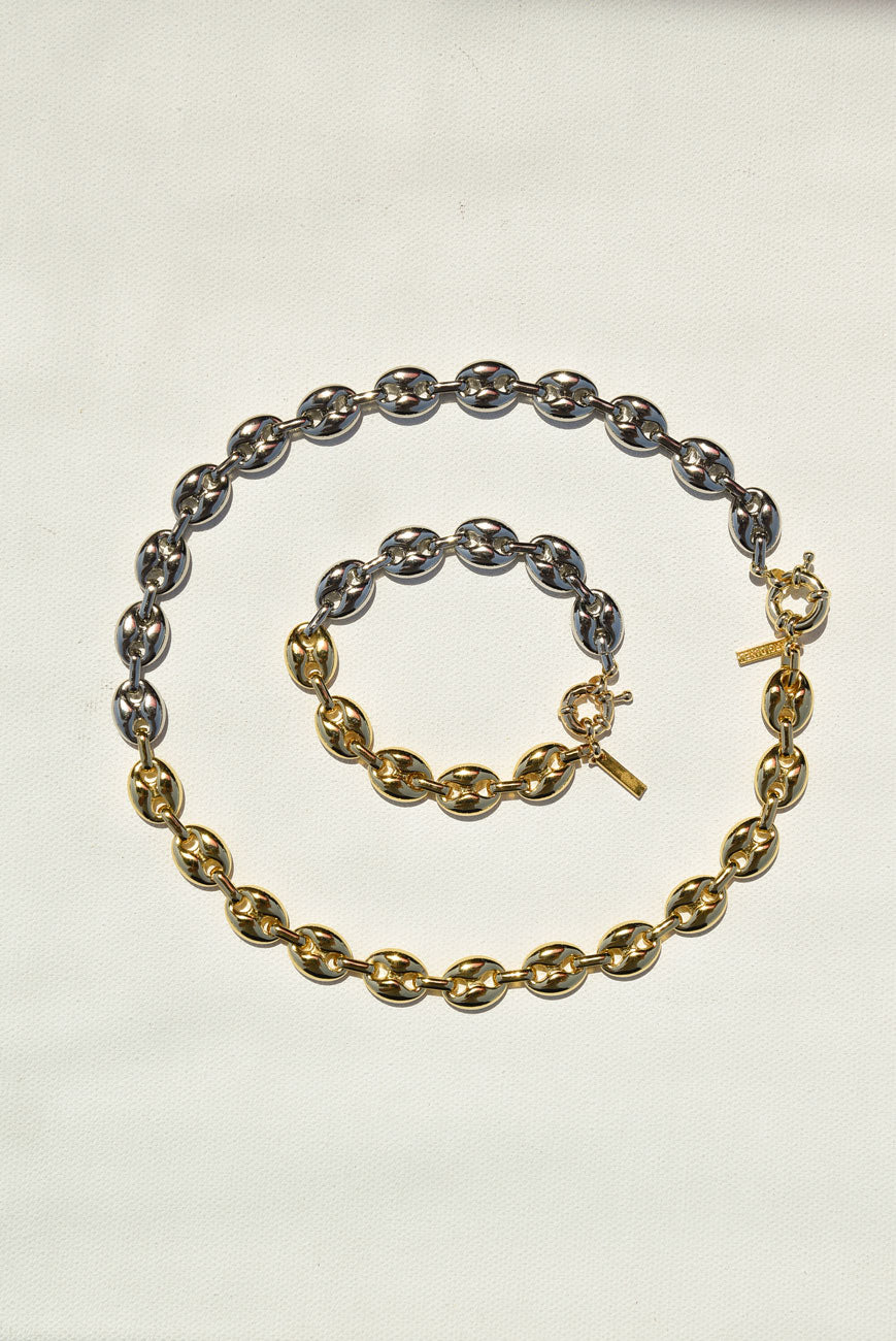 TWO TONE Chain Necklace
