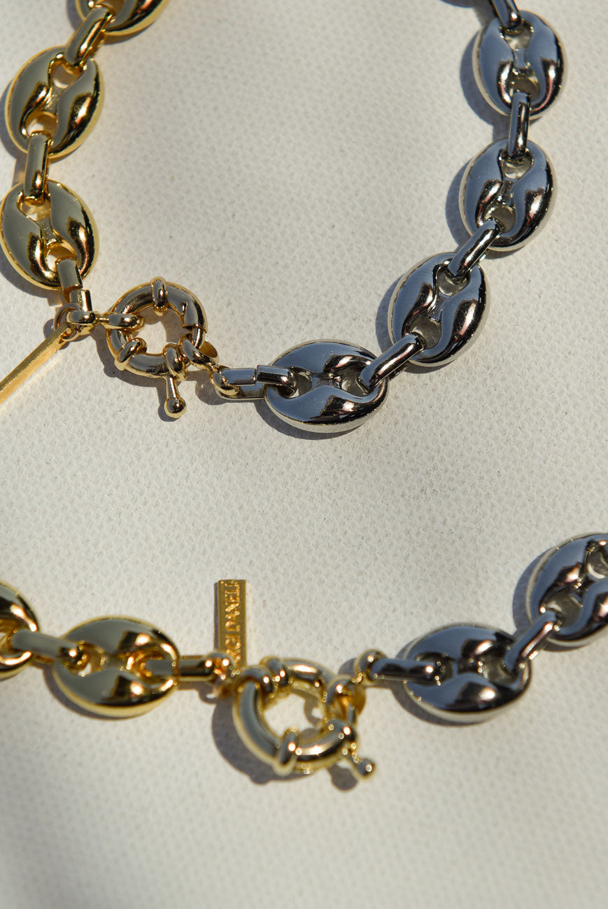TWO TONE Chain Bracelet